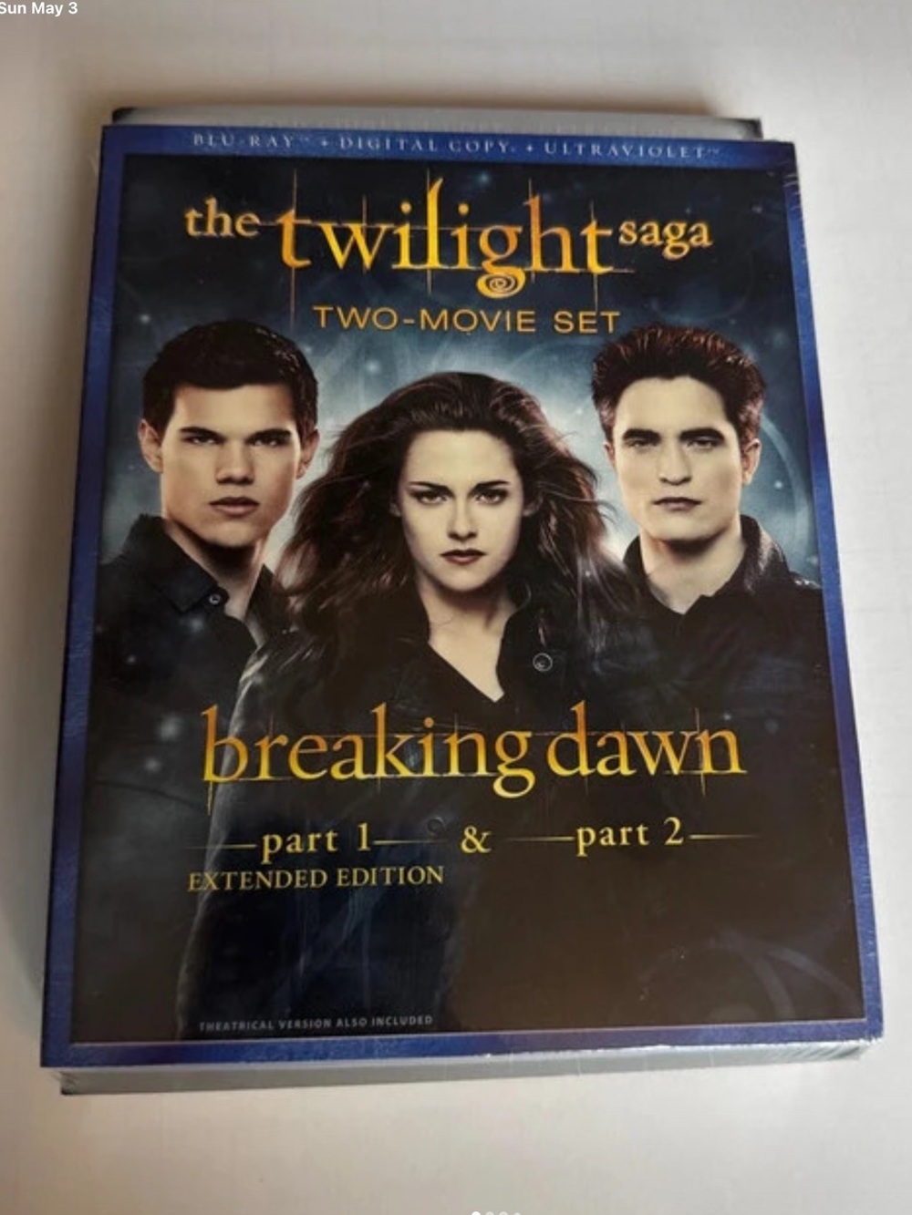 “NEW” Twilight Breaking Dawn (Parts 1 & 2)-BLU-RAY + DIGITAL COPY + ULTRA VIOLET